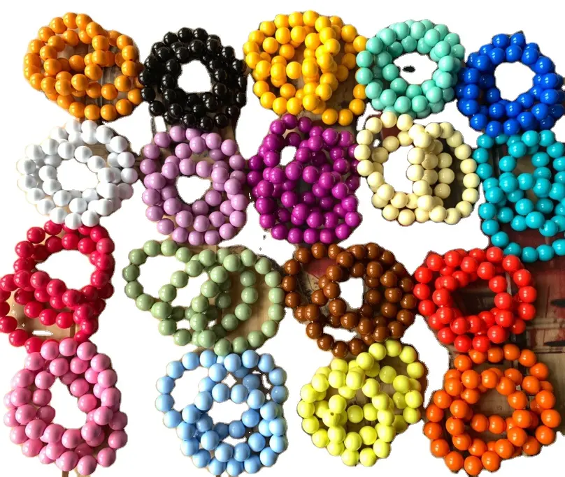 custom kids acrylic candy beads bracelets baby gifts bracelets children little girls 12mm colorful beads bracelets