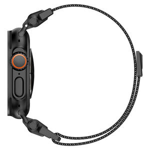 Bracelet en acier inoxydable milanais magnétique respirant Explorer pour Apple Watch 42 mm 49 mm, bracelet de montre à boucle tressée - Product Image 6