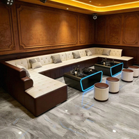 Meubles de bar KTV personnalisés, canapé, banquette, ensemble de canapés VIP, canapé en cuir en forme de U, canapé en forme de L, meubles de bar de luxe