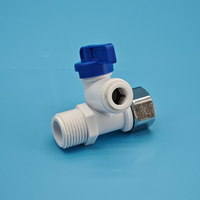 Katup Bola Plastik Sambung Cepat 1/4" 3/8" 1/2" 9/16" USA Kanada Inline Shut off Sistem Filter Air RO Suku Cadang OEM