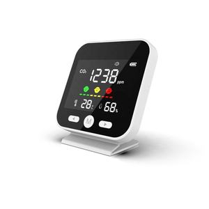 Masaüstü NDIR CO2 dedektörü 1600mAh CO2 monitör hava kalitesi monitörü CO2 ölçer karbon dioksit metre ayarlanabilir <span class=keywords><strong>alarm</strong></span>ı gaz analizörü - Product Image 5