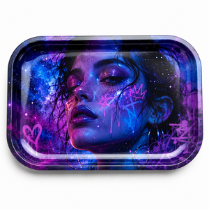 Plateau à rouler <span class=keywords><strong>en</strong></span> métal personnalisé pour herbes, motif œil graffiti abstrait, style street art, vente <span class=keywords><strong>en</strong></span> gros - Product Image 2