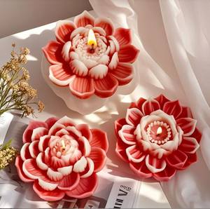 Cetakan Silikon Bunga Lotus 3D F280/1/2/3 F279 untuk Lilin DIY, Cetakan Lilin Aromaterapi, Ornamen, Cetakan Pembuatan Sabun, Dekorasi Rumah - Product Image 3