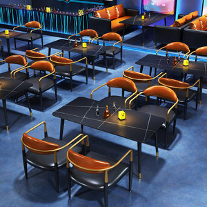 Conjunto de Mesa y Sillas Estilo Cyberpunk para KTV, Muebles de Alta Gama para Bares Musicales y Salones, para Uso Comercial, Muebles para Bares de Hotel - Product Image 1