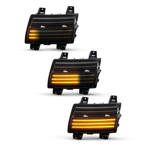 Aucune erreur clair/fumé lentille séquentielle LED pare-chocs avant clignotant <span class=keywords><strong>DRL</strong></span> pour Jeep JL wrangler 2018 - Product Image 4