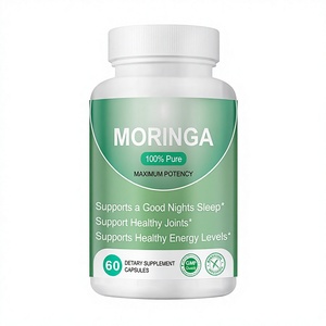 Capsules de feuilles de Moringa, complément alimentaire, santé et bien-être à base de plantes, stimulation énergétique, soutien immunitaire, sommeil, nootropiques, multivitamines - Product Image 1
