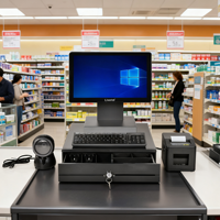 Nouveaux terminaux de point de vente électroniques au design moderne pour pharmacie/magasin de détail/café, boîtier métallique