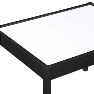 FCJ Gibson moderna ergonomica 3 pezzi cancellabili a secco Set tavolo per bambini metallo nero due sedie per la scuola camera da letto soggiorno - Product Image 4