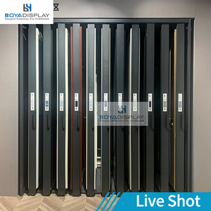 Customized Commercial Rotating Sectional <strong>Door</strong> Display Mental Modern Sliding Wooden <strong>Door</strong> Display Rack <strong>Stand</strong> - Product Image 5