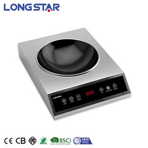 Table de cuisson à <span class=keywords><strong>induction</strong></span> commerciale OEM 3500W en acier inoxydable avec commande tactile, bobine chauffante et micro-ordinateur pour wok électrique - Product Image 2