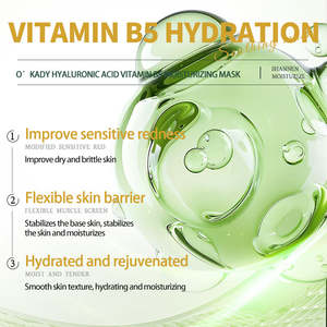 Masque facial apaisant à l'acide hyaluronique et à la vitamine B5 ZLZR, léger et lissant pour la peau, 25 ml * 10 - Product Image 4