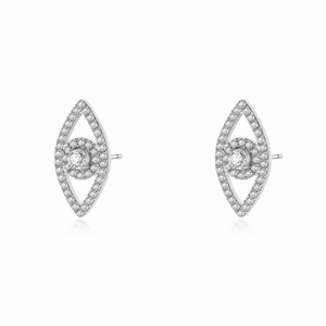 Amy Amy Fashion <b>Stud</b> Earrings Zirconia Marquise Cut <b>Silver</b> Plated For Women Party Jewelry - Product Image 1