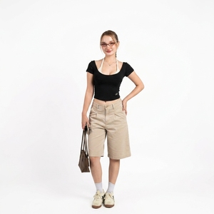 Hot Selling Summer Wear Premium <b>Women</b> <b>Denim</b> <b>Shorts</b> Button Up Zipper <b>Short</b> <b>Length</b> <b>Women</b> <b>Shorts</b> - Product Image 1