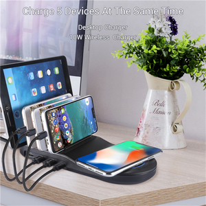 Station de charge universelle multi-USB à logo personnalisé en gros, station de charge rapide pour téléphone portable <span class=keywords><strong>sans</strong></span> <span class=keywords><strong>fil</strong></span>, <span class=keywords><strong>4</strong></span> ports - Product Image 5