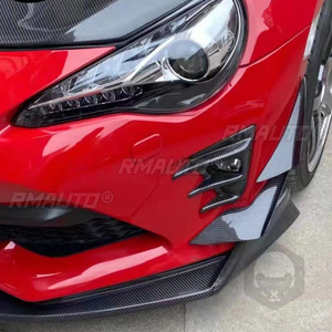 4 pièces Ailerons de pare-chocs avant en fibre de carbone, Spoiler de carrosserie universel compatible avec Toyota GT86 2017-2019 - Product Image 6