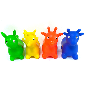 Jouets gonflables en PVC pour enfants, mini animaux colorés à peindre, cheval sauteur - Product Image 2