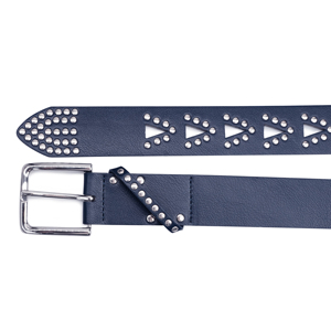 Geometric Triangle Cutout Studded Leather <strong>Belt</strong> Western Style Hollow Out Studded Rivet Leather Keeper <strong>Women</strong> <strong>Belt</strong> <strong>for</strong> <strong>Jeans</strong> - Product Image 6