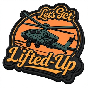 Étiquette de vêtement de sport en silicone PVC souple avec logo personnalisé en relief, marque Choieon, patchs 3D en PVC avec boucle auto-agrippante pour promotion - Product Image 2