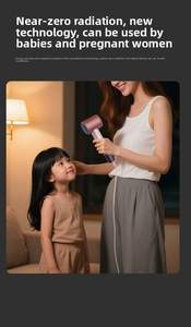 Sèche-cheveux professionnel silencieux avec diffuseur de boucles, écran couleur, certifié ROHS, 1300W, modèle sur pied (norme UK) - Product Image 3