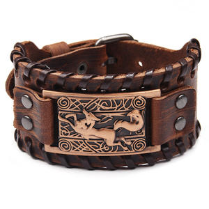 Vyking Souvenir in vera pelle vyking bracciale Norse da uomo bracciale vyking gioielli - Product Image 1