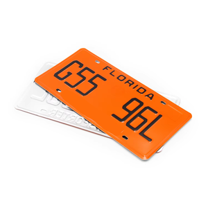 Diseño personalizado logotipo en relieve aluminio coche número placa decoración matrícula placas decorativas Coche - Product Image 5