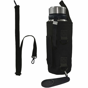 Sac à bouteille d'eau magnétique en tissu Oxford, sac bandoulière pour sports de plein air, réutilisable, noir, capacité 6L - Product Image 1