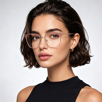 Monture de lunettes optiques Partagas Fancy Cat Eye en métal avec charnière à ressort, anti-lumière bleue, pour femmes