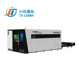 Tuosheng 1000W-6000W plataforma de intercambio CNC máquina de corte por láser de fibra cortador de chapa láser con cubierta cerrada