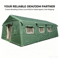 Tente de secours gonflable professionnelle de 30 m² avec couverture en PVC ignifuge, fabricant fiable SOARGROUP