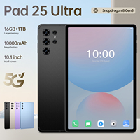 Nouvelle tablette Pad 25 Ultra 10,1 pouces Quad Core Qualcomm IPS Capacitive Android 15 USB Type-C SD8 Gen3 Professionnelle pour les affaires 16 Go