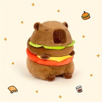Vente en gros Hamburger Capybara Animal en peluche Jouet en peluche Capybara Hamburger en peluche