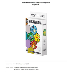 Ensemble de puzzles magnétiques pour réfrigérateur en cartes à collectionner Pokémon en chinois simplifié, pour jeux de table et de société, en papier, boîte en carton - Product Image 1