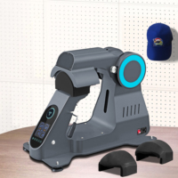 Nouvelle presse à chaud électrique automatique pour casquettes avec plaques chauffantes interchangeables (supérieures et inférieures), ouverture automatique et localisateur laser
