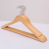 Porte-vêtements en bois d'eucalyptus à un seul niveau avec support de logo, organisateur de salle de bain multifonctionnel, cintres de garde-robe, vente en gros