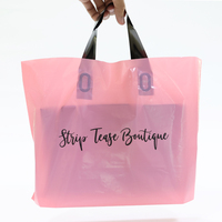 Sacs en plastique rose pour vêtements, petites sacoches d'affaires avec Logo imprimé, sacs de Boutique, vente en gros,