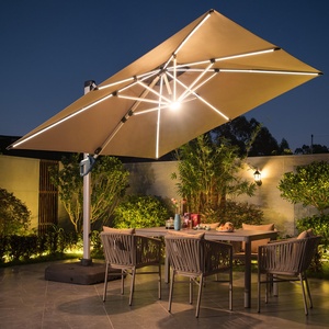 [Usine ZUOAN d'origine de Foshan] Parasols de plage en aluminium Parasols de soleil <span class=keywords><strong>Parasol</strong></span> cantilever <span class=keywords><strong>3x4m</strong></span> Banque d'alimentation solaire USB Lumière - Product Image 2