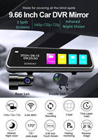 Caméra de recul de voiture à double objectif, caméra de tableau de bord avant et arrière, enregistreur vidéo Wi-Fi pour voiture, boîte noire, caméra de tableau de bord 3 canaux