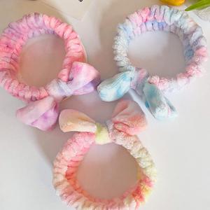 Diademas con Lazo en Degradado de Color para Mujer, Accesorios para el Cabello de Algodón Suave, Estilo Dulce, Uso Casual, Diadema Elástica - Product Image 2