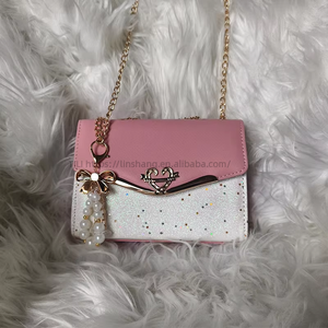 Wholesale Trending Pu Leather Lady Hand Bags Women's <b>Handbags</b> With Pearls - Product Image 6