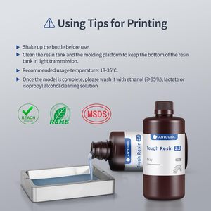 เรซิ่น Anycubic Tough 2.0 สีดำ 1 กก. สำหรับการพิมพ์ 3 มิติ - Product Image 6