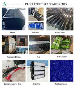 <span class=keywords><strong>Cancha</strong></span> de Pádel Panorámica Premium para Exteriores, Azul, <span class=keywords><strong>Cancha</strong></span> de Tenis Individual, Césped Artificial de 12 mm de Alto, Construcción con Luces LED de 200 W - Product Image 6