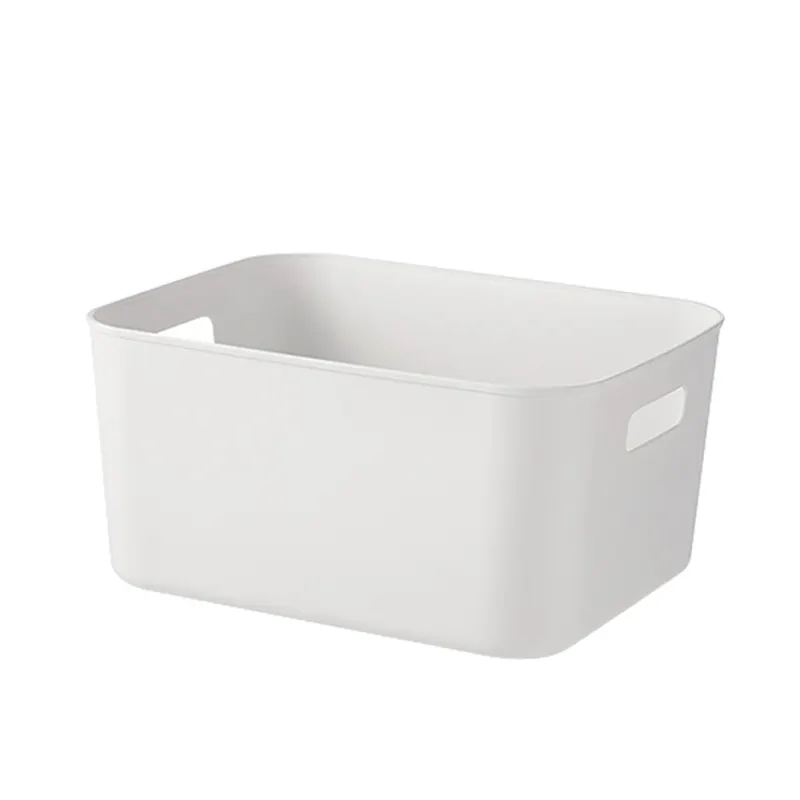 Panier de rangement blanc pour organisateur de garde-manger de cuisine récipient de stockage en plastique avec poignées Boîte et organisateur en plastique