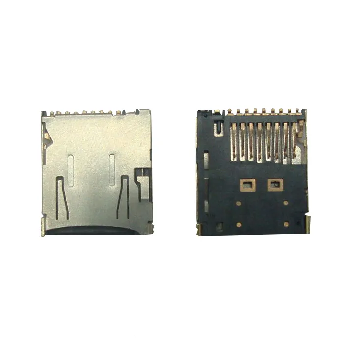 Micro SD soquete do cartão tipo push pull 8 + 1Pin transportadora H = 1.5 milímetros conector