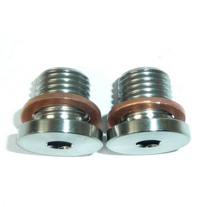 Tapón de aceite de acero inoxidable M12X1.25 con junta de cobre para aplicación en motores de automóviles - Product Image 1