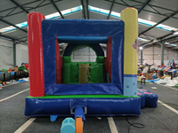 Château gonflable de dessin animé avec toboggan, château gonflable pour enfants, aire de jeux intérieure