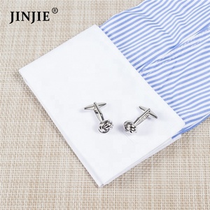 JINJIE clásico de moda de metal promocional de latón nudo gemelos para camisas de hombre - Product Image 3