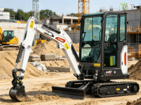 Mini-pelle compacte E35 d'occasion avec moteur, pompe, norme EPA EURO 5, godet, pince, lame de bulldozer pour chantier de démolition