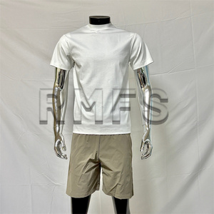 2025 camicia da allenamento estiva di vendita calda 100% maglietta da uomo in cotone all'ingrosso mercerizzato - Product Image 3