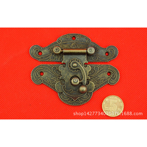 Wooden Box Buckle Panel 84mm X 40mm Locking Clasp For Jewelry Gift Box Hardware Accessory Traditional Style - Product Image 3