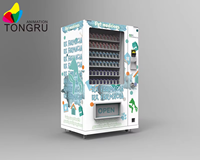 Máquina Expendedora de Autoservicio las 24 Horas con Pantalla Publicitaria, Máquina Expendedora Combinada de Aperitivos y Bebidas con Refrigeración